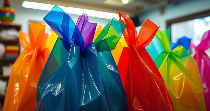 Saco plástico colorido transforma sua organização e decoração com estilo