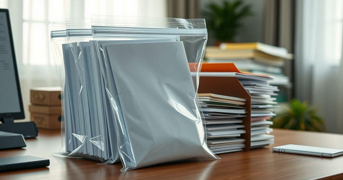 Saco plástico A4 é a solução ideal para organização e proteção de documentos importantes