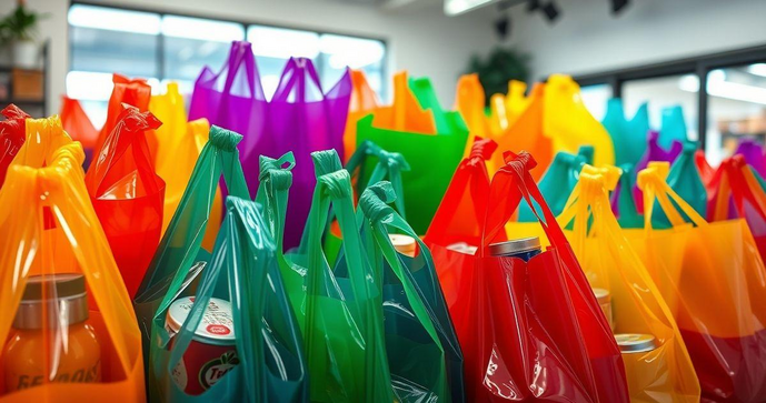 Saco plástico colorido transforma a apresentação de produtos e otimiza o seu negócio