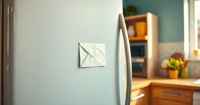 Envelope adesivo para geladeira é a solução perfeita para organização